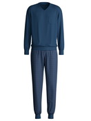 Men - Pyjama with cuff made of 100% Cotton in Blue, Checked, from the Relax Streamline 1 series by CALIDA