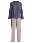 Women - Pyjamas, long made of 100% Cotton in Blue, Patterned, from the Graphic Nights series by CALIDA