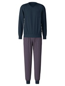 Men - Pyjama with cuff made of 100% Cotton in Blue, Striped, from the Relax Streamline 5 series by CALIDA