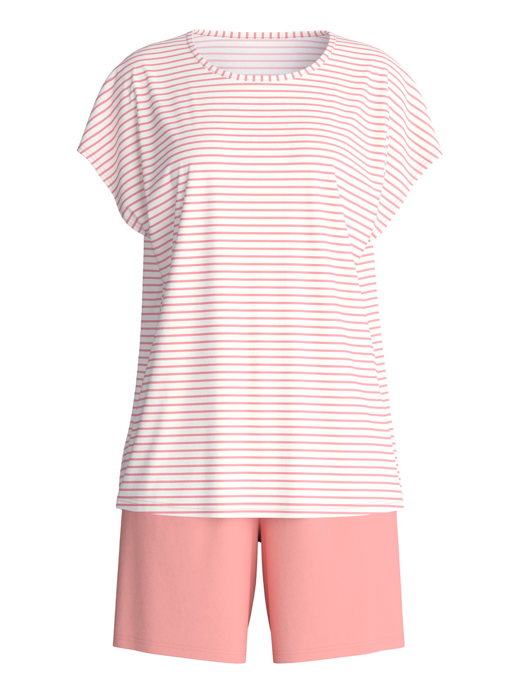 Femme - Pyjama court en 100% coton de couleur Orange, À motifs, de la série Lovely Nights de CALIDA