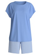 Women - Short Pyjama made of 100% Cotton in Blue, Patterned, from the Lovely Nights series by CALIDA