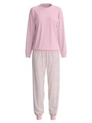 Damen - Bündchen-Pyjama aus 100% Baumwolle in Violett, Gemustert aus Serie Blooming Nights von CALIDA