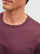 Men model is wearing Pyjama with cuff made of 100% Cotton in Red, Striped from the Relax Streamline 4 series by CALIDA, Detail
