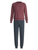 Men - Pyjama with cuff made of 100% Cotton in Red, Striped, from the Relax Streamline 4 series by CALIDA