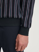 Men model is wearing Pyjama with cuff made of 100% Cotton in Blue, Striped from the Relax Streamline 4 series by CALIDA, Detail