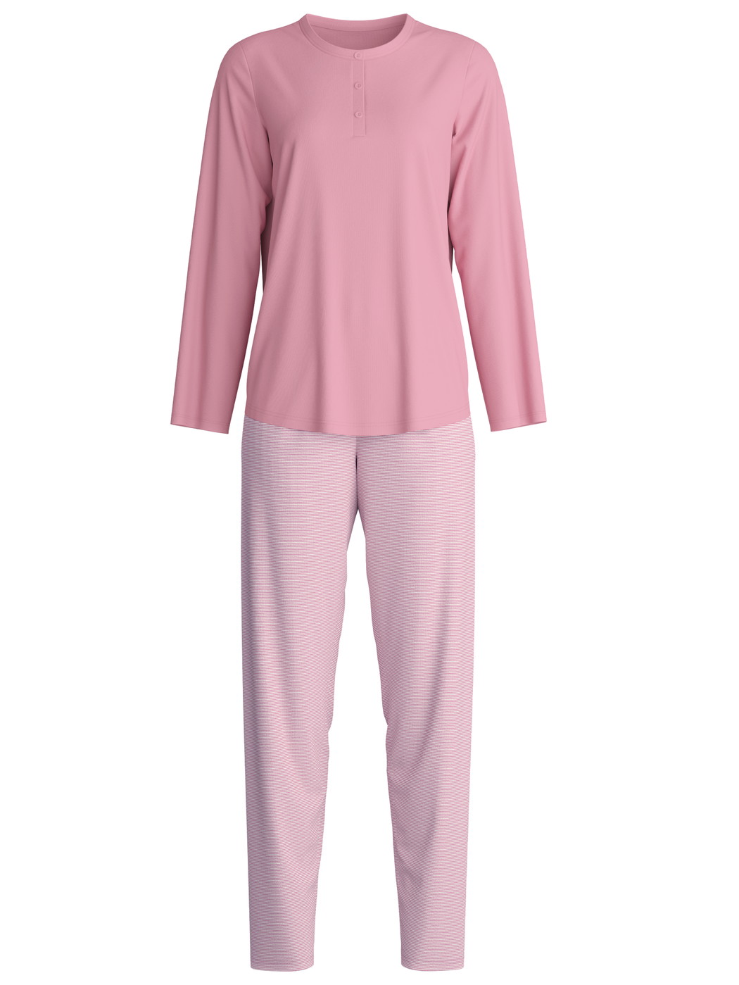 Donna - Pigiami, lunghi in 100% cotone di colore Rosa, A righe, della serie Striped Dreams di CALIDA