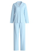 Women - Pyjama buttoned made of 100% Cotton in Blue, Patterned, from the Lovely Nights series by CALIDA