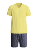 Uomo - Pigiama corto in 100% cotone di colore Giallo, Modello, della serie EDITION 85 di CALIDA
