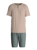 Men - short pyjamas made of 100% Cotton in Blue, Patterned, from the Relax Choice 1 series by CALIDA