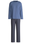 Uomo - Pigiami, lunghi in 100% cotone di colore Blu, Modello, della serie Relax Imprint 1 di CALIDA