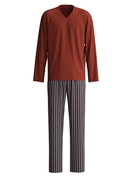 Herren - Pyjama, lang aus 100% Baumwolle in Rot, Gemustert aus Serie Cotton Special von CALIDA