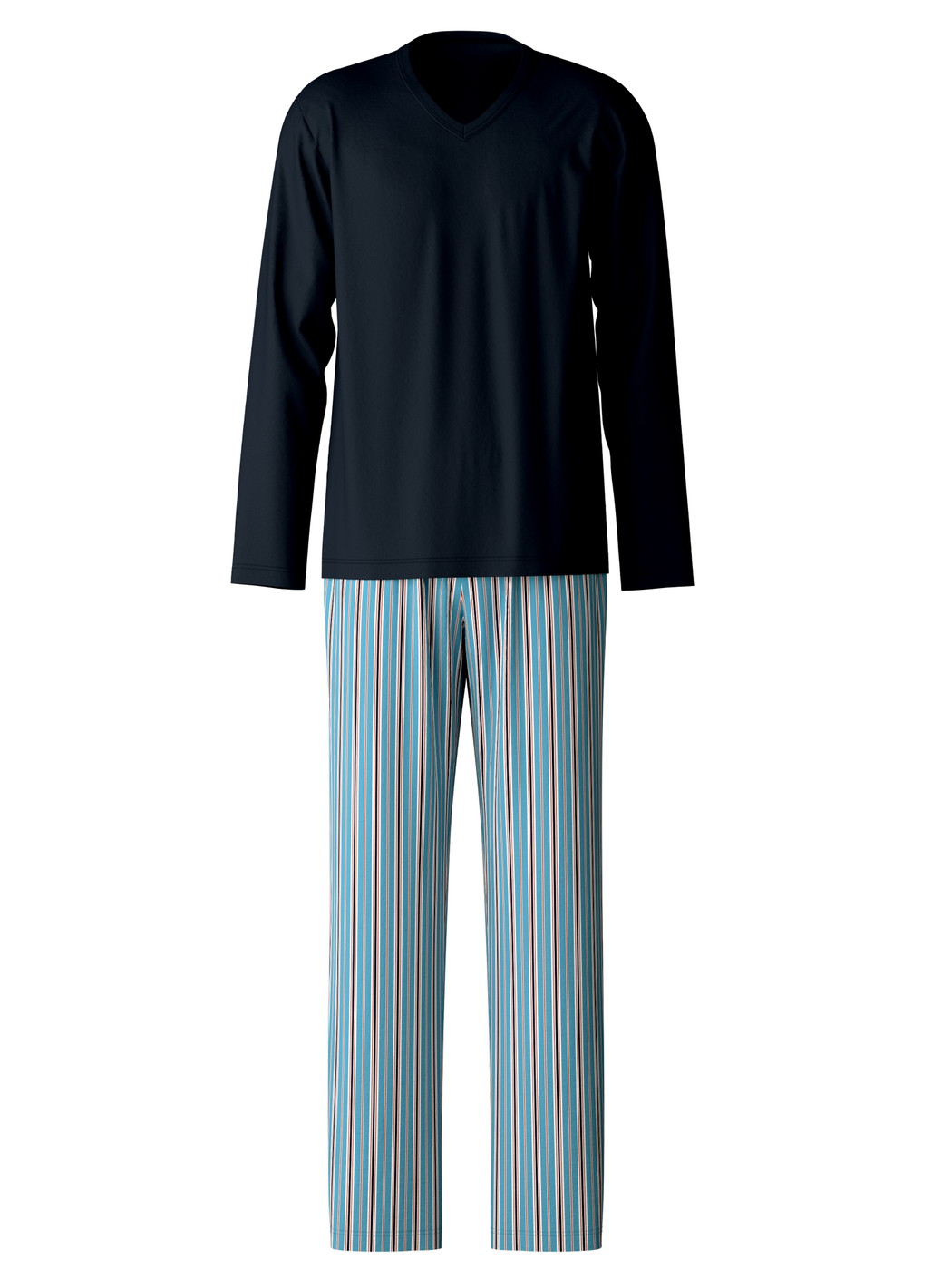 Men - Pyjamas, long made of 100% Cotton in Blue, Striped, from the Cotton Special series by CALIDA