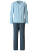 Herren - Pyjama, lang aus 100% Baumwolle in Blau, Gemustert aus Serie Cotton Special von CALIDA