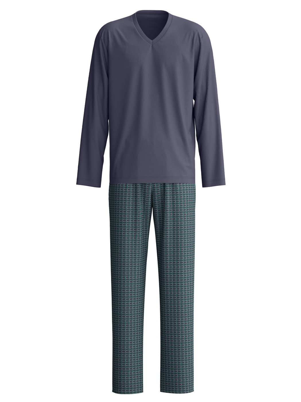 Men - Pyjamas, long made of 100% Cotton in Black, Patterned, from the Cotton Special series by CALIDA