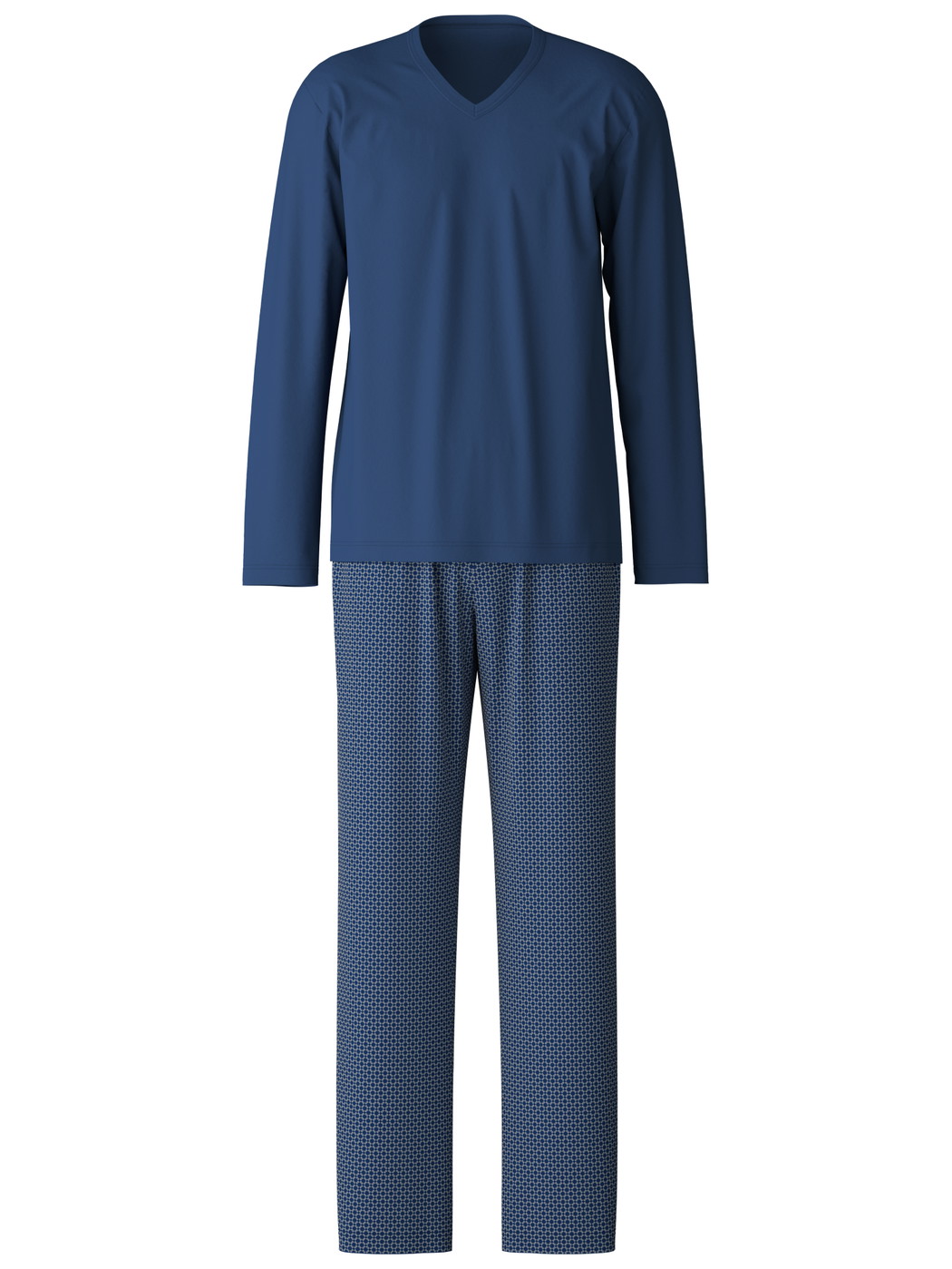 Men - Pyjamas, long made of 100% Cotton in Blue, Patterned, from the Cotton Special series by CALIDA
