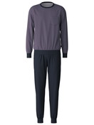 Homme - Pyjama à bords élastiques en 100% coton de couleur Bleu, Motif, de la série Relax Imprint de CALIDA