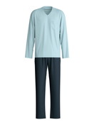Homme - Pyjama, longue en 100% coton de couleur Bleu, À motifs, de la série Relax Imprint 3 de CALIDA