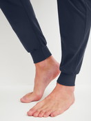 Men model is wearing Pyjama with cuff made of 100% Cotton in Blue, Patterned from the Cotton Special series by CALIDA, Detail