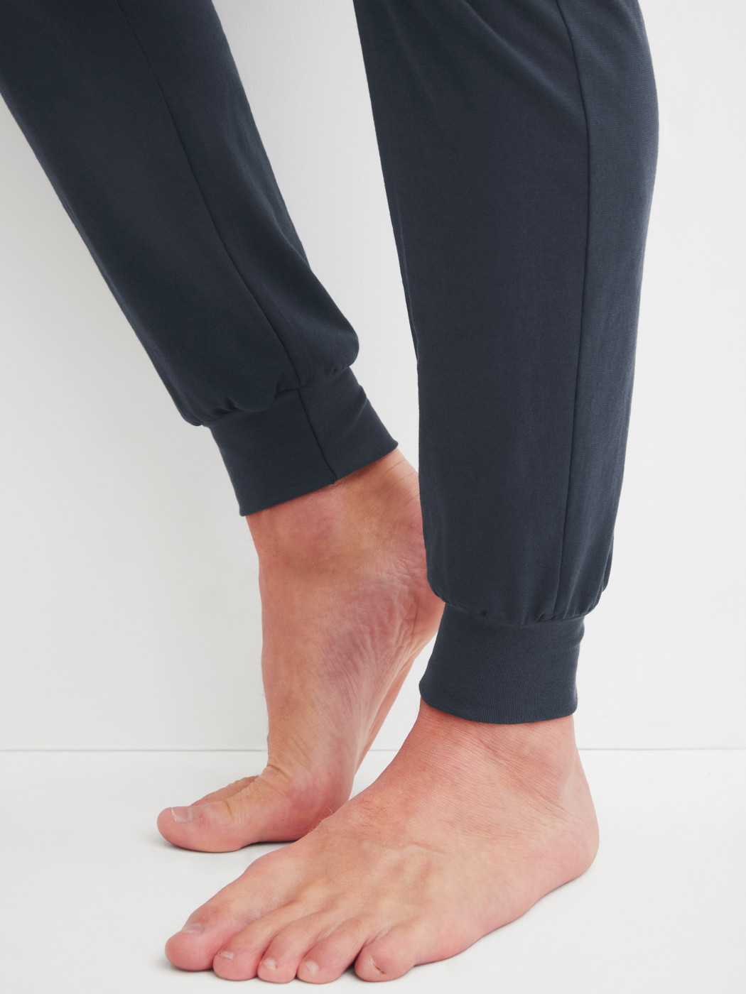 Men model is wearing Pyjama with cuff made of 100% Cotton in Green, Patterned from the Cotton Special series by CALIDA, Detail