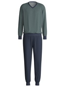 Uomo - Pigiama con polsini in 100% cotone di colore Verde, Modello, della serie Cotton Special di CALIDA