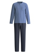 Herren - Pyjama, lang aus 100% Baumwolle in Blau, Gemustert aus Serie Relax Imprint 1 von CALIDA
