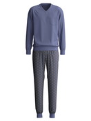 Men - Pyjama with cuff made of 100% Cotton in Grey, Patterned, from the EDITION 85 series by CALIDA