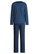 Homme - Pyjama, longue en 100% coton de couleur Bleu, Rayée, de la série Relax Imprint 1 de CALIDA