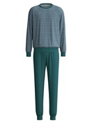 Herren - Frottee Pyjama aus Baumwolle in Türkis, Gestreift aus Serie Relax Terry von CALIDA