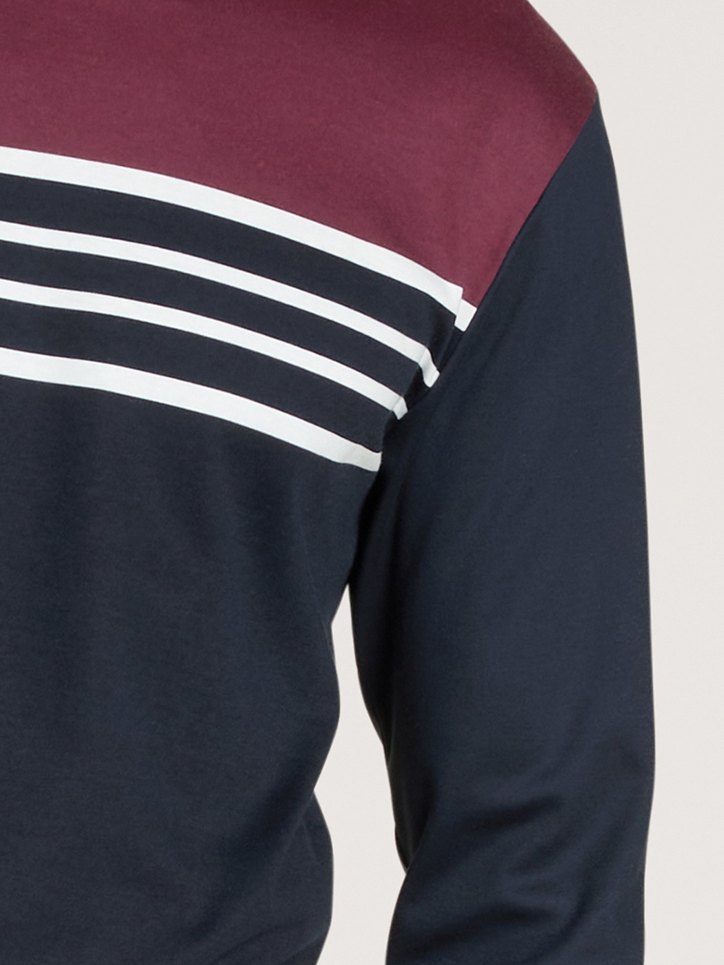 Men model is wearing Pyjama with cuff made of 100% Cotton in Blue, Striped from the Season Special series by CALIDA, Detail, AI-generated image