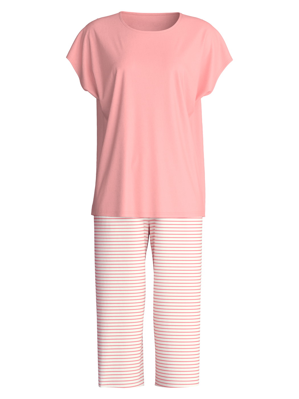 Donna - Pigiama capri in 100% cotone di colore Arancione, Modello, della serie Lovely Nights di CALIDA