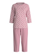 Femme - Pyjama capri en 100% coton de couleur Rose, À motifs, de la série Cotton Special de CALIDA
