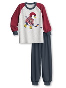 Figli - Pigiama con polsini in 100% cotone di colore Grigio, , della serie Toddlers Sports di CALIDA, Vista frontale, Sfondo bianco