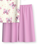 Kinder - Kurz-Pyjama aus 100% Baumwolle in Rosa, Gemustert aus Serie Kids Butterfly von CALIDA, Vorderansicht, Weißer Hintergrund