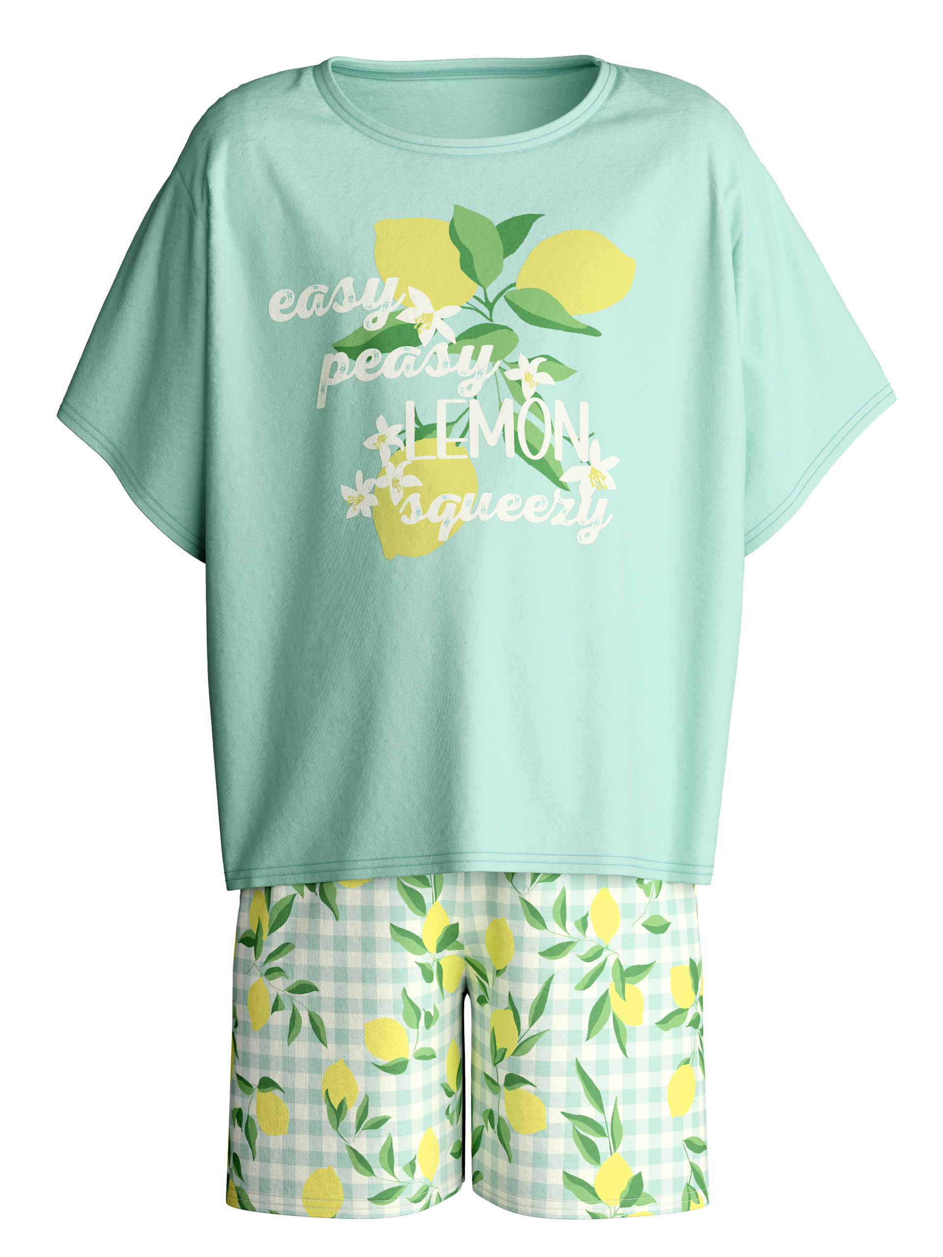 Kinder - Kurz-Pyjama aus 100% Baumwolle in Grün, Gemustert aus Serie Kids Fruits von CALIDA