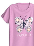 Kinder - Kurz-Pyjama aus 100% Baumwolle in Violett, Gemustert aus Serie Toddlers Butterfly von CALIDA, Vorderansicht, Weißer Hintergrund