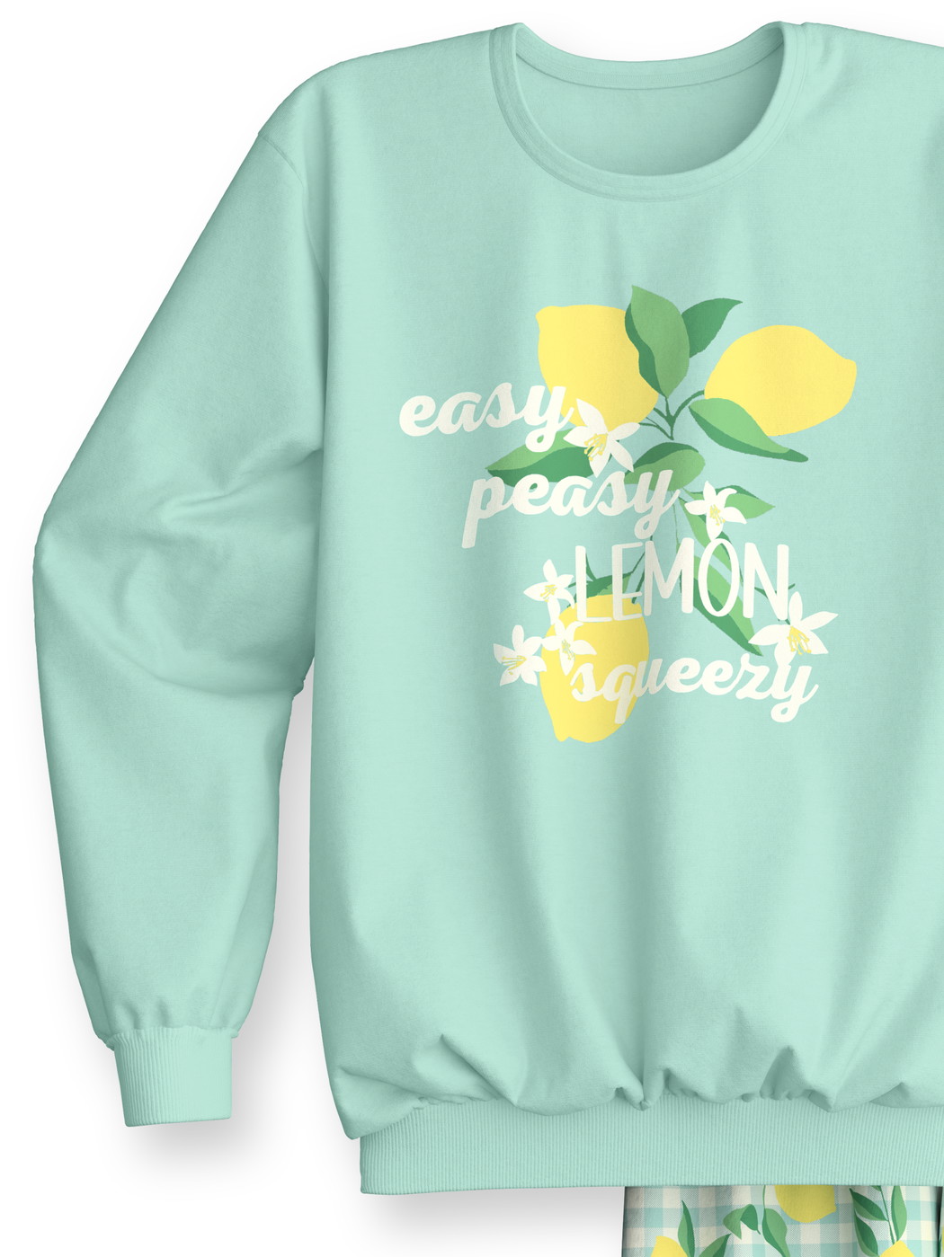 Kids - Pyjama with cuff made of 100% Cotton in Green, Patterned, from the Kids Fruits series by CALIDA, Front view, White background