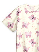 Figli - Pigiama corto in puro cotone organico in 100% cotone di colore Viola, Modello, della serie Toddlers Butterfly di CALIDA, Vista frontale, Sfondo bianco