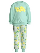 Kinder - Bündchen-Pyjama aus 100% Baumwolle in Grün, Gemustert aus Serie Toddlers Fruits von CALIDA