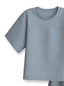 Kinder - Kurz-Pyjama aus 100% Baumwolle in Blau, Einfarbig aus Serie Toddlers Sleep von CALIDA, Vorderansicht, Weißer Hintergrund