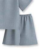 Kinder - Kurz-Pyjama aus 100% Baumwolle in Blau, Einfarbig aus Serie Toddlers Sleep von CALIDA, Vorderansicht, Weißer Hintergrund