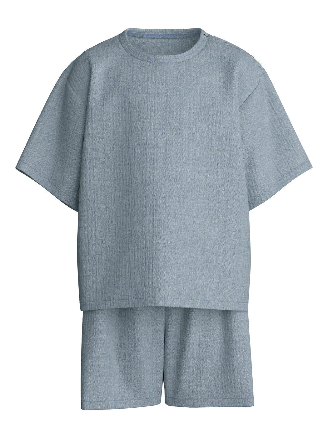 Kinder - Kurz-Pyjama aus 100% Baumwolle in Blau, Einfarbig aus Serie Toddlers Sleep von CALIDA