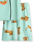 Kinder - Kurz-Pyjama aus 100% Baumwolle in Grün, Gemustert aus Serie Toddlers Animals von CALIDA, Vorderansicht, Weißer Hintergrund