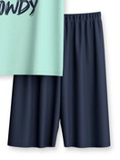Kinder - Kurz-Pyjama aus 100% Baumwolle in Grün, Gemustert aus Serie Kids Adventure von CALIDA, Vorderansicht, Weißer Hintergrund