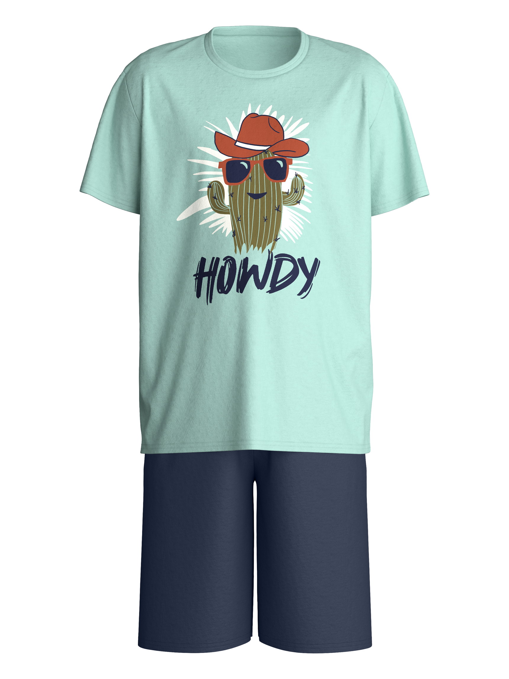 Kinder - Kurz-Pyjama aus 100% Baumwolle in Grün, Gemustert aus Serie Kids Adventure von CALIDA