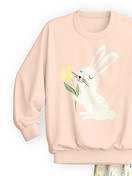 Kinder - Bündchen-Pyjama aus 100% Baumwolle in Rosa, Gemustert aus Serie Toddlers Easter von CALIDA, Vorderansicht, Weißer Hintergrund