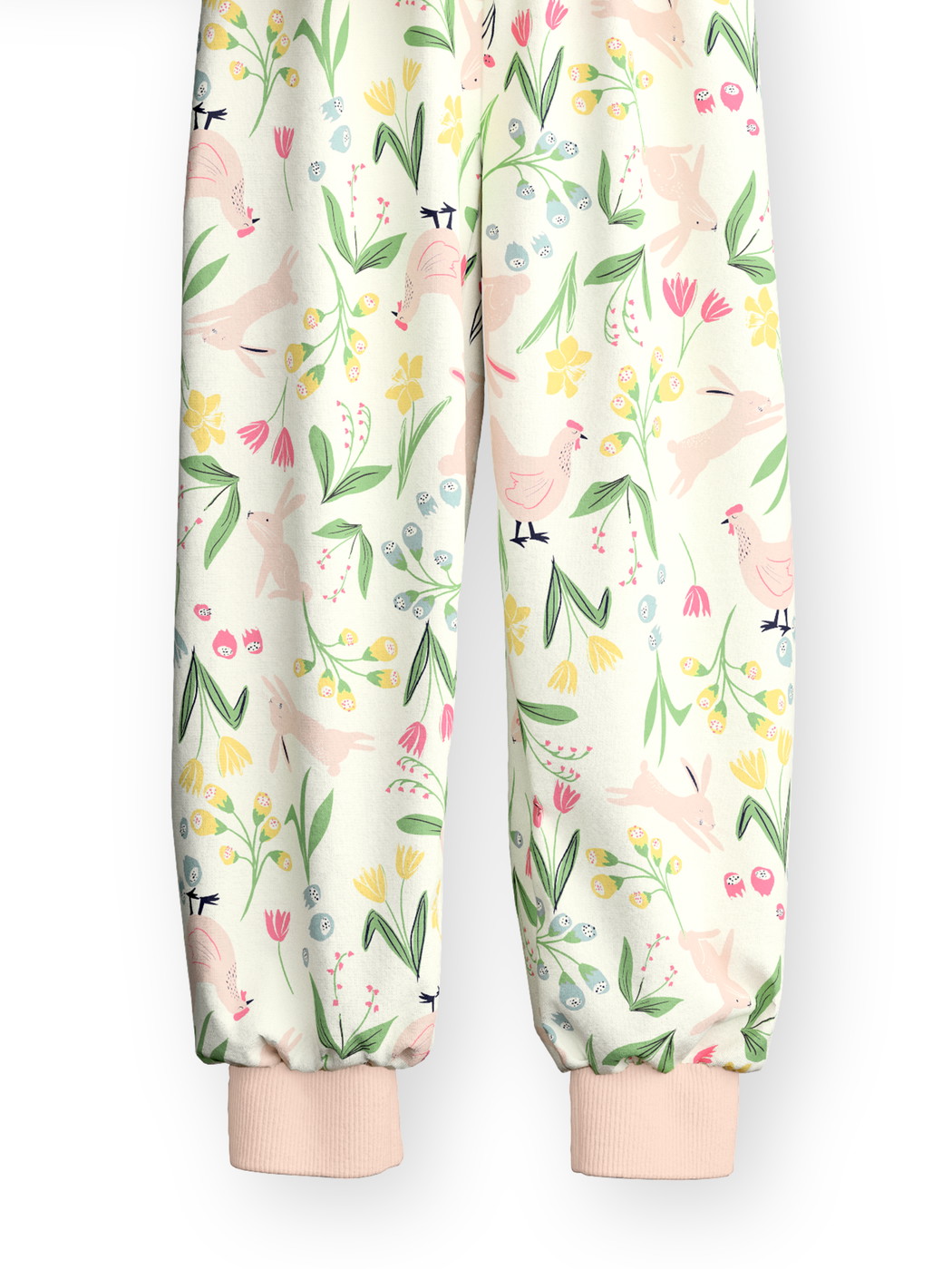 Kinder - Bündchen-Pyjama aus 100% Baumwolle in Rosa, Gemustert aus Serie Toddlers Easter von CALIDA, Vorderansicht, Weißer Hintergrund
