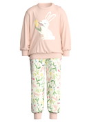 Kinder - Bündchen-Pyjama aus 100% Baumwolle in Rosa, Gemustert aus Serie Toddlers Easter von CALIDA