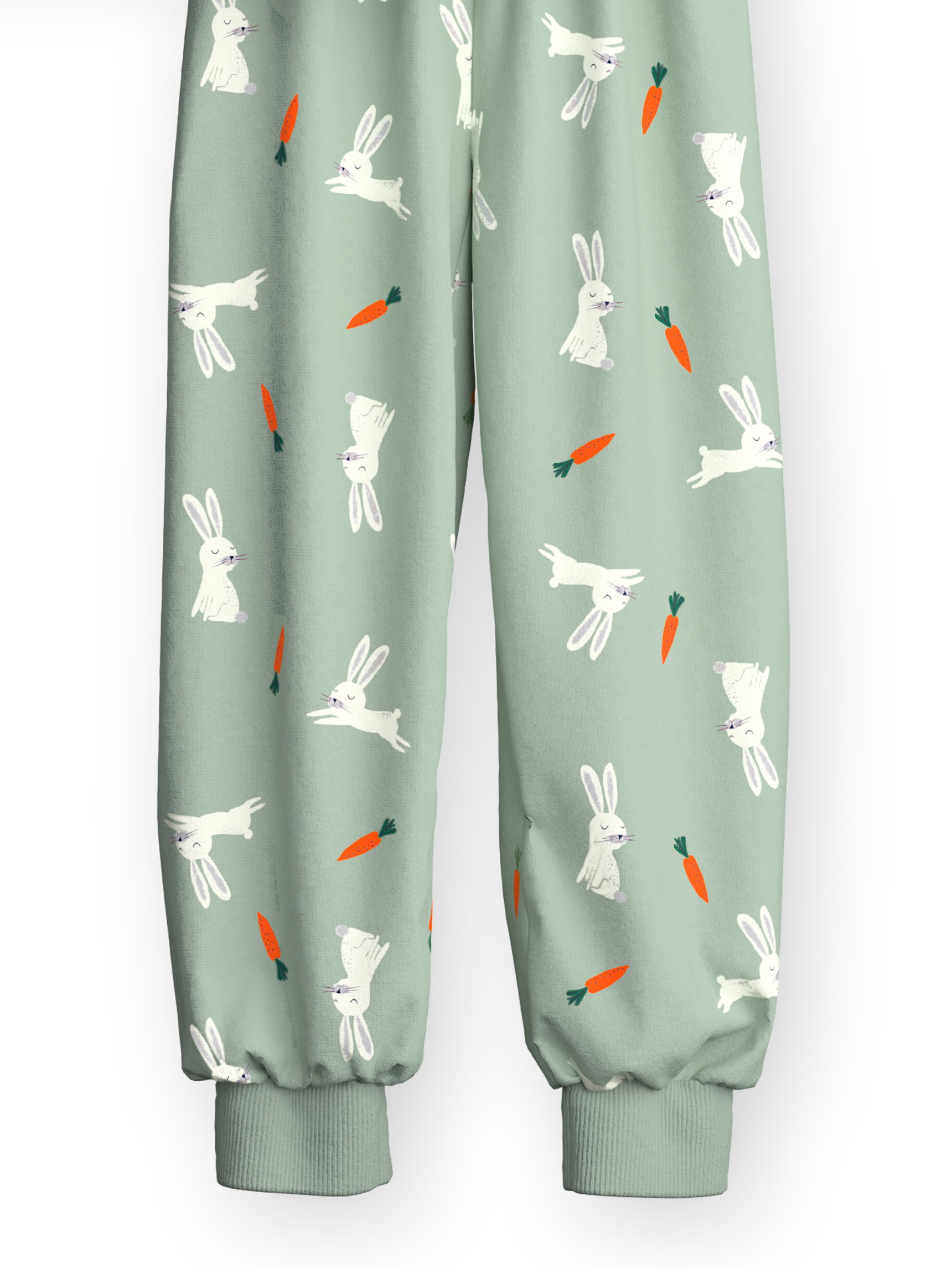 Kids - Pyjama with cuff made of 100% Cotton in Green, Patterned, from the Toddlers Easter series by CALIDA, Front view, White background