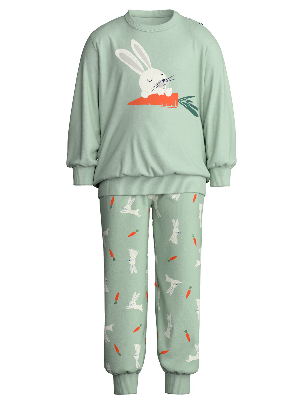Kids - Pyjama with cuff made of 100% Cotton in Green, Patterned, from the Toddlers Easter series by CALIDA