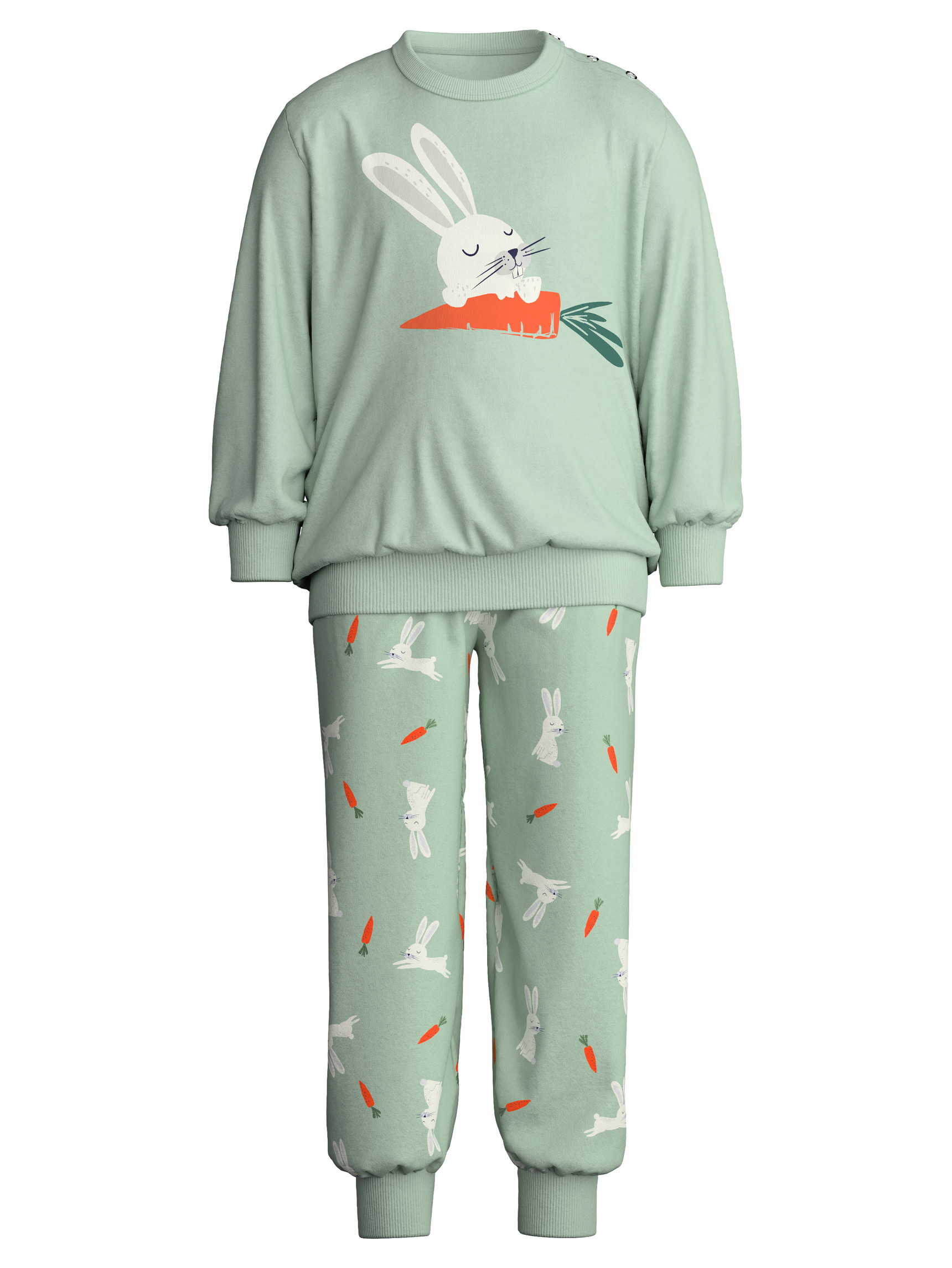 Kids - Pyjama with cuff made of 100% Cotton in Green, Patterned, from the Toddlers Easter series by CALIDA